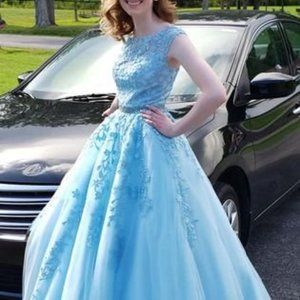 Sherri Hill Dress Size 2 Blue